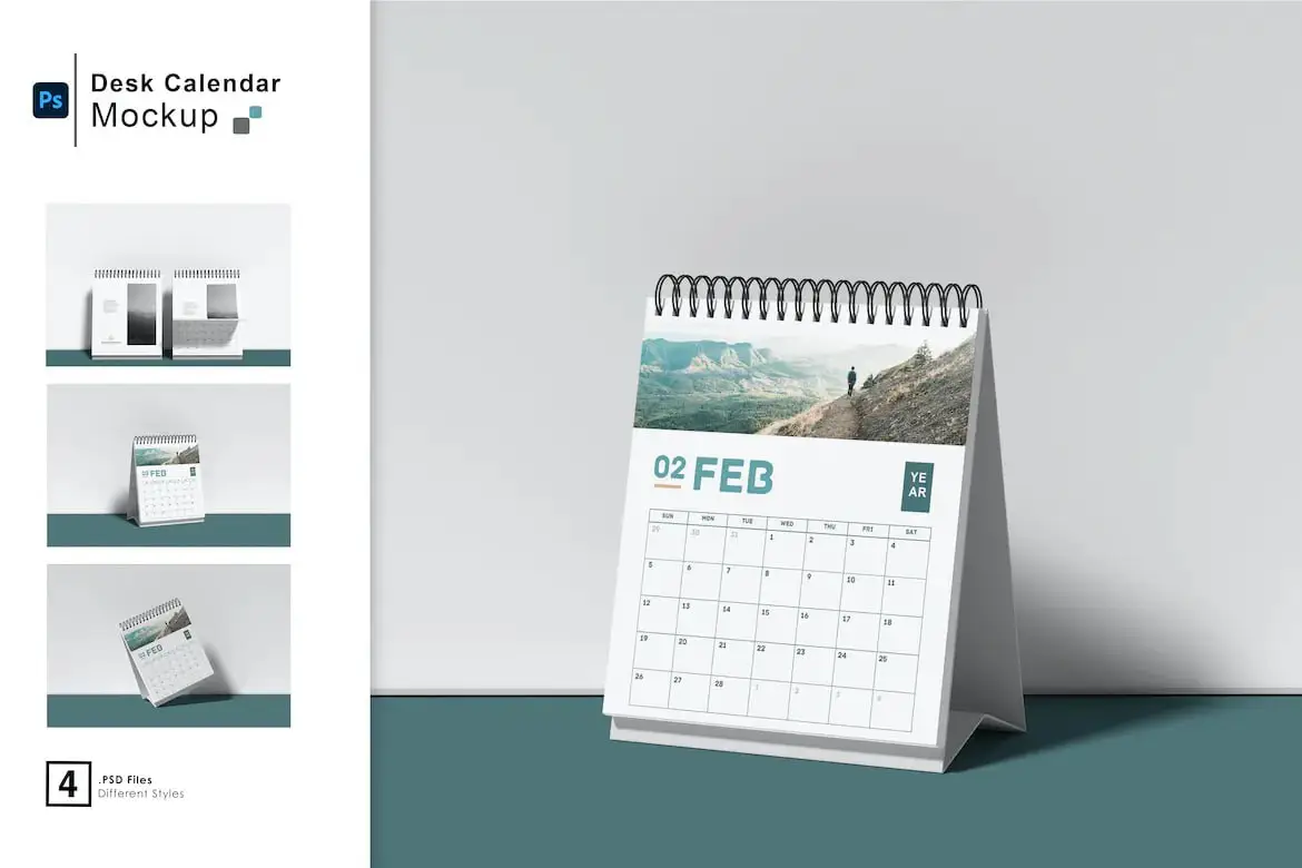 Desk Calendar Mockup