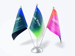 desk flags mockup