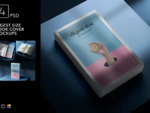 digest size book cover mockups