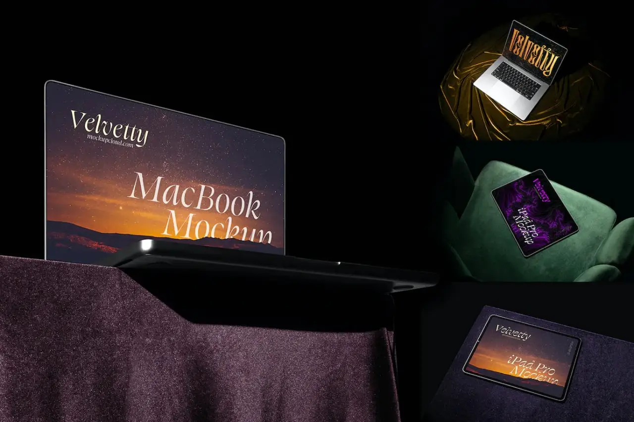 Digital Devices Mockups Velvetty Series