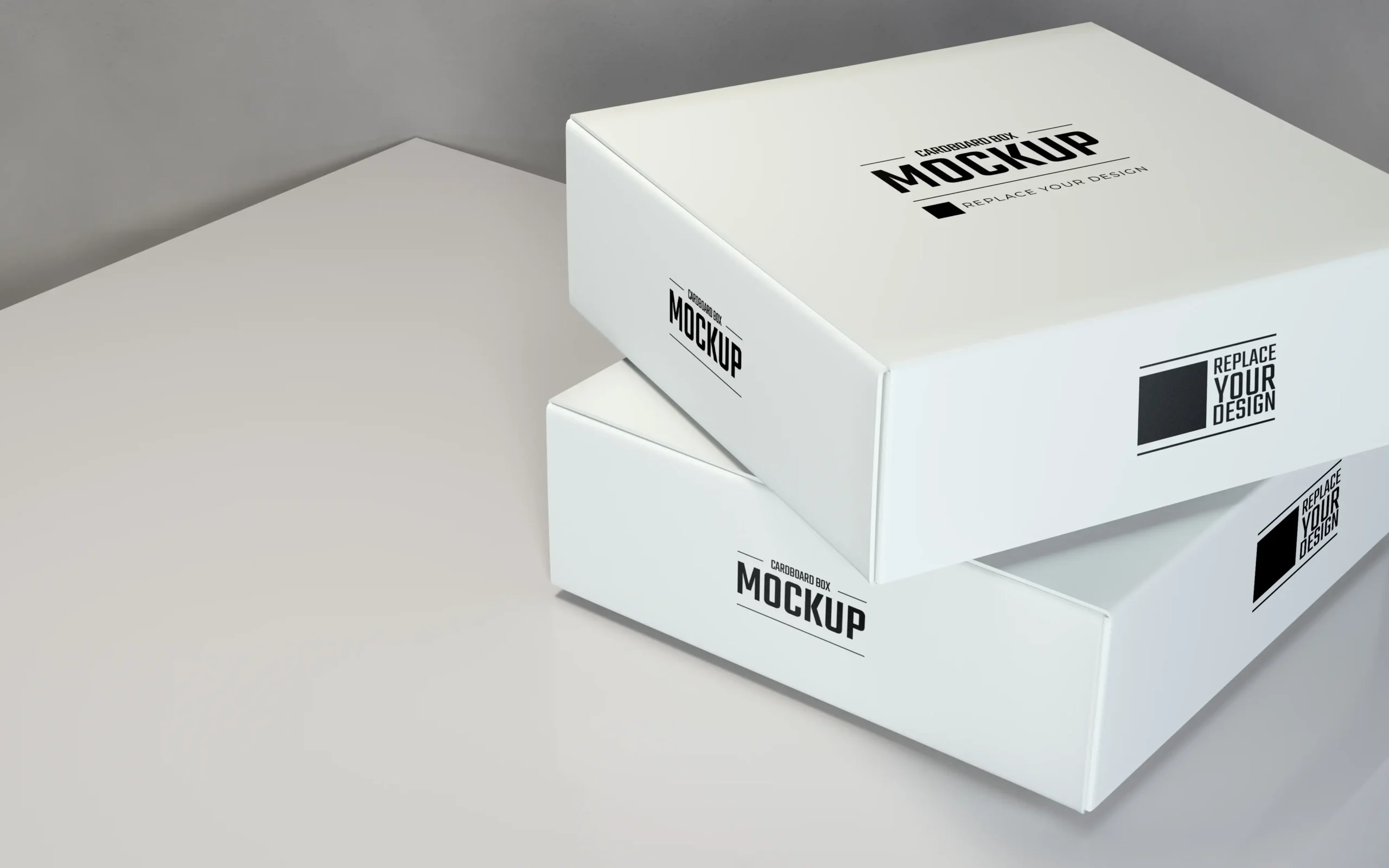 Display White Square Cardboard Boxes Mockup 7 display white square cardboard boxes mockup 4