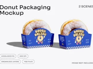 donut packaging mockup
