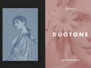 duotone poster photo effect