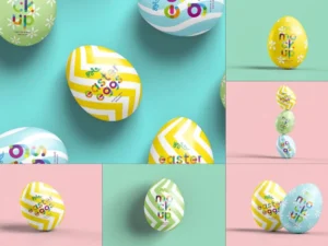 easter eggs mock up