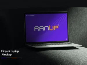 elegant laptop mockup