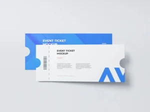 event ticket mockup