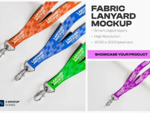 fabric lanyard mockup