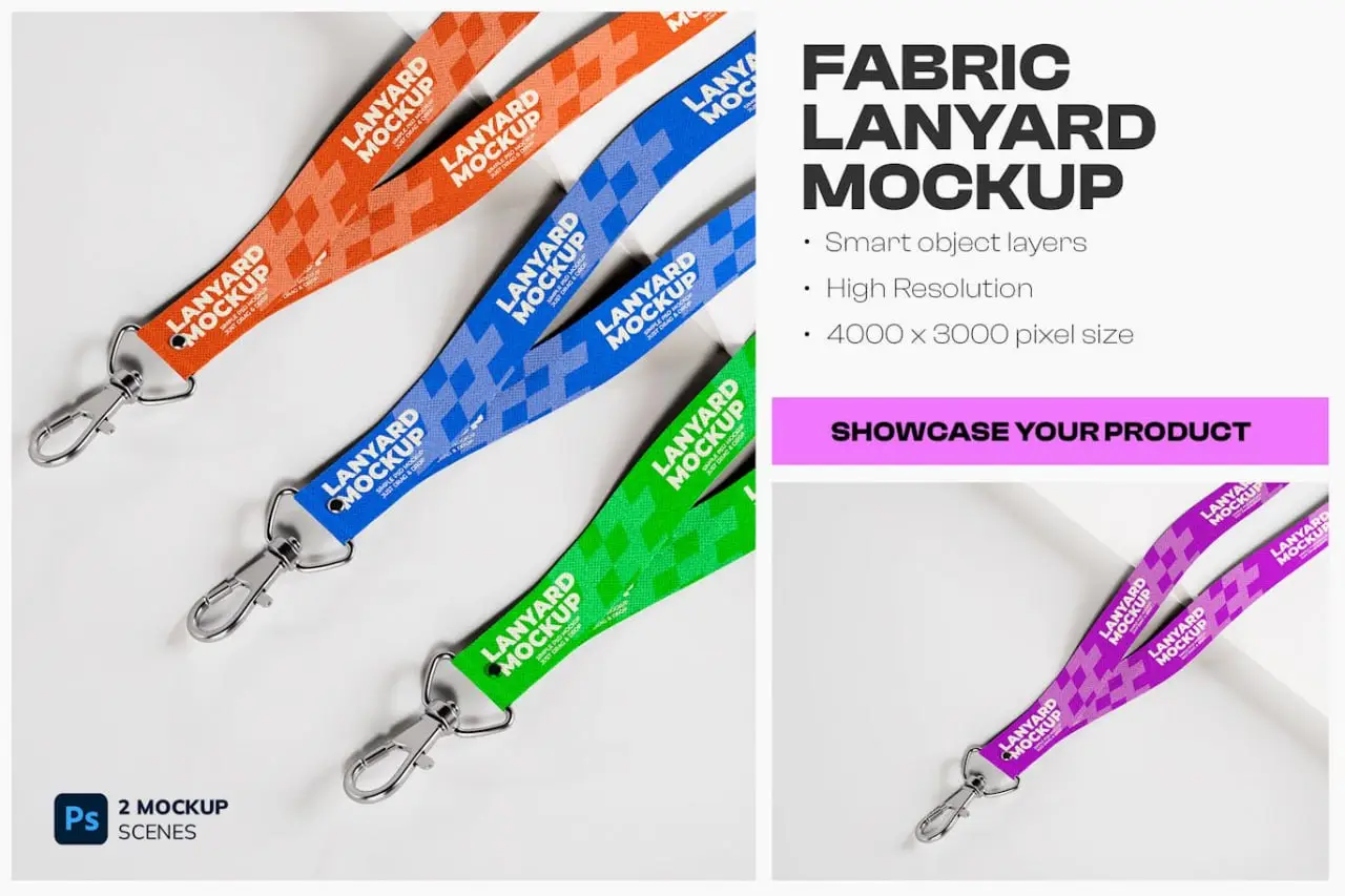Fabric Lanyard Mockup