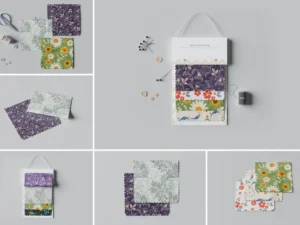 fabric swatch card mockup