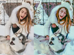 falling snow photoshop action lightrom presets