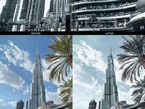 famous citys dubai photoshop action