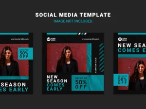 fashion social media post template