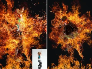 fire photoshop action