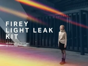 firey light leak kit 10 brushes 50 overlays 6