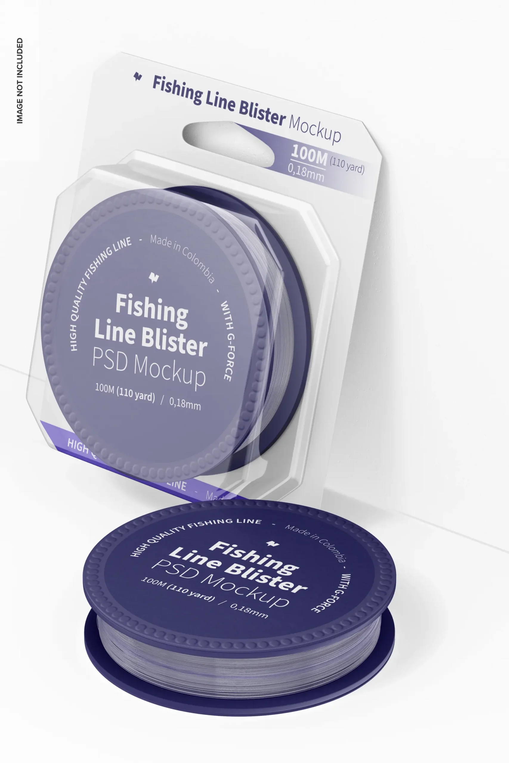 Fishing Line Blisters Mockup