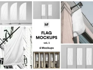 flag mockups vol1 signage