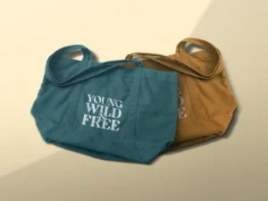 flat lay canvas tote bag mockup