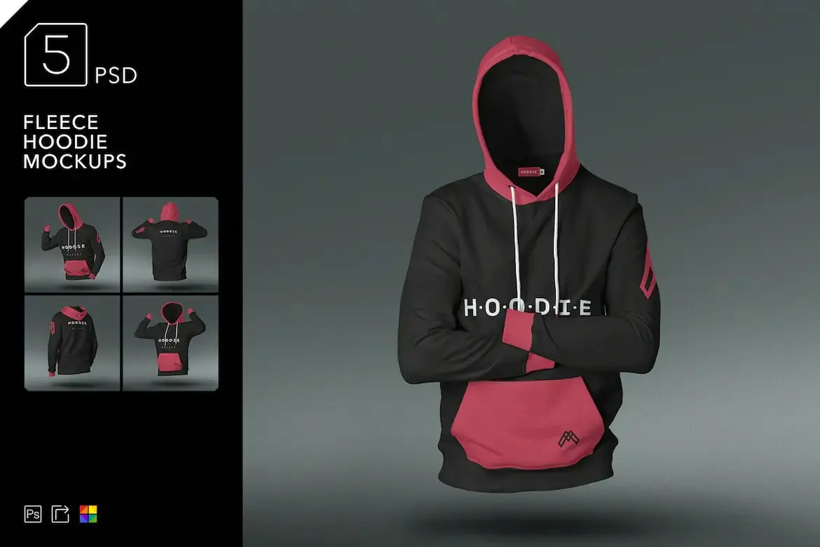 Fleece Hoodie Mockups