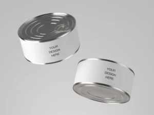 flying food can mockup small