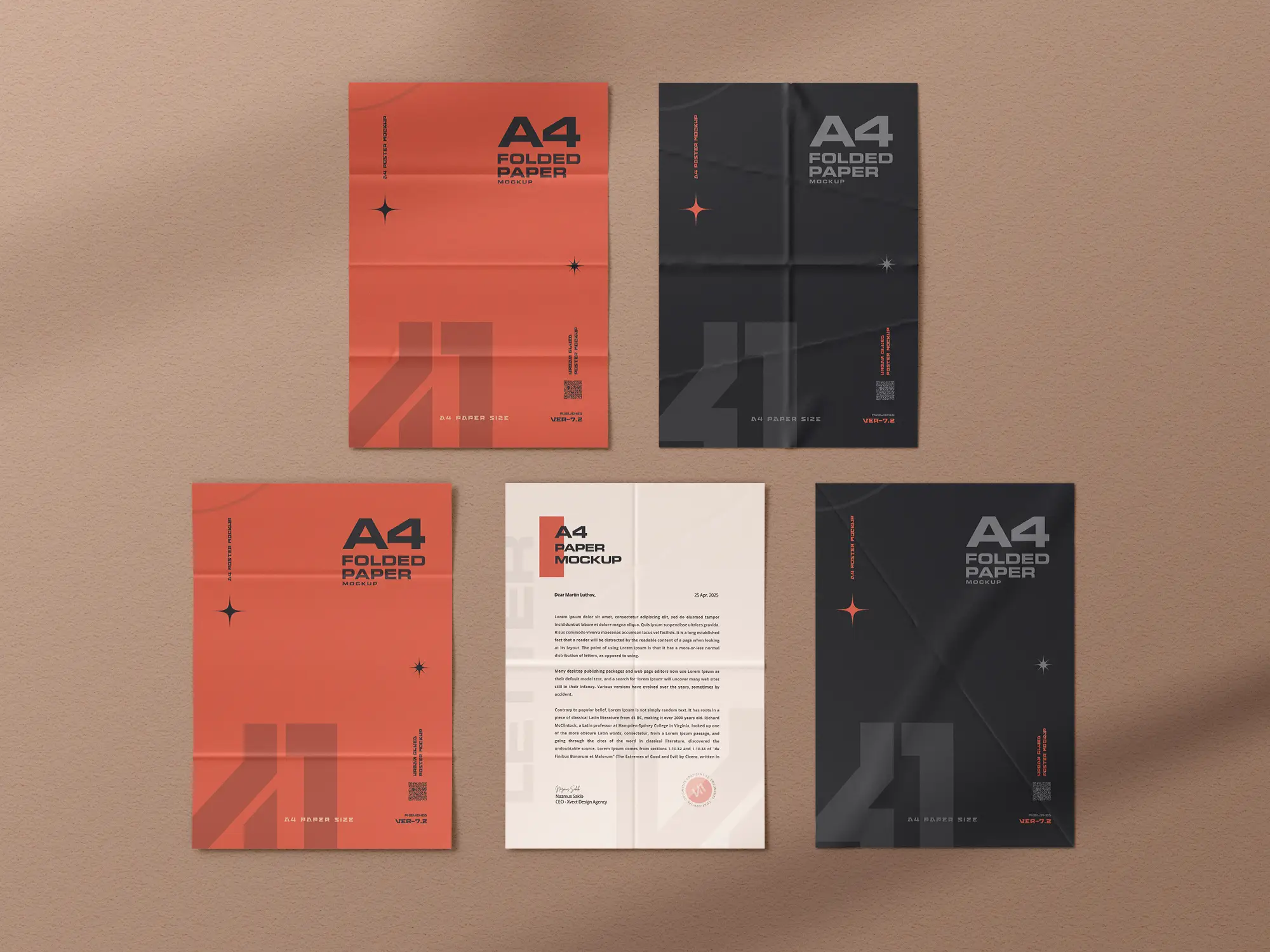 Folded Paper Mockup Set 2 folded paper mockup set 5
