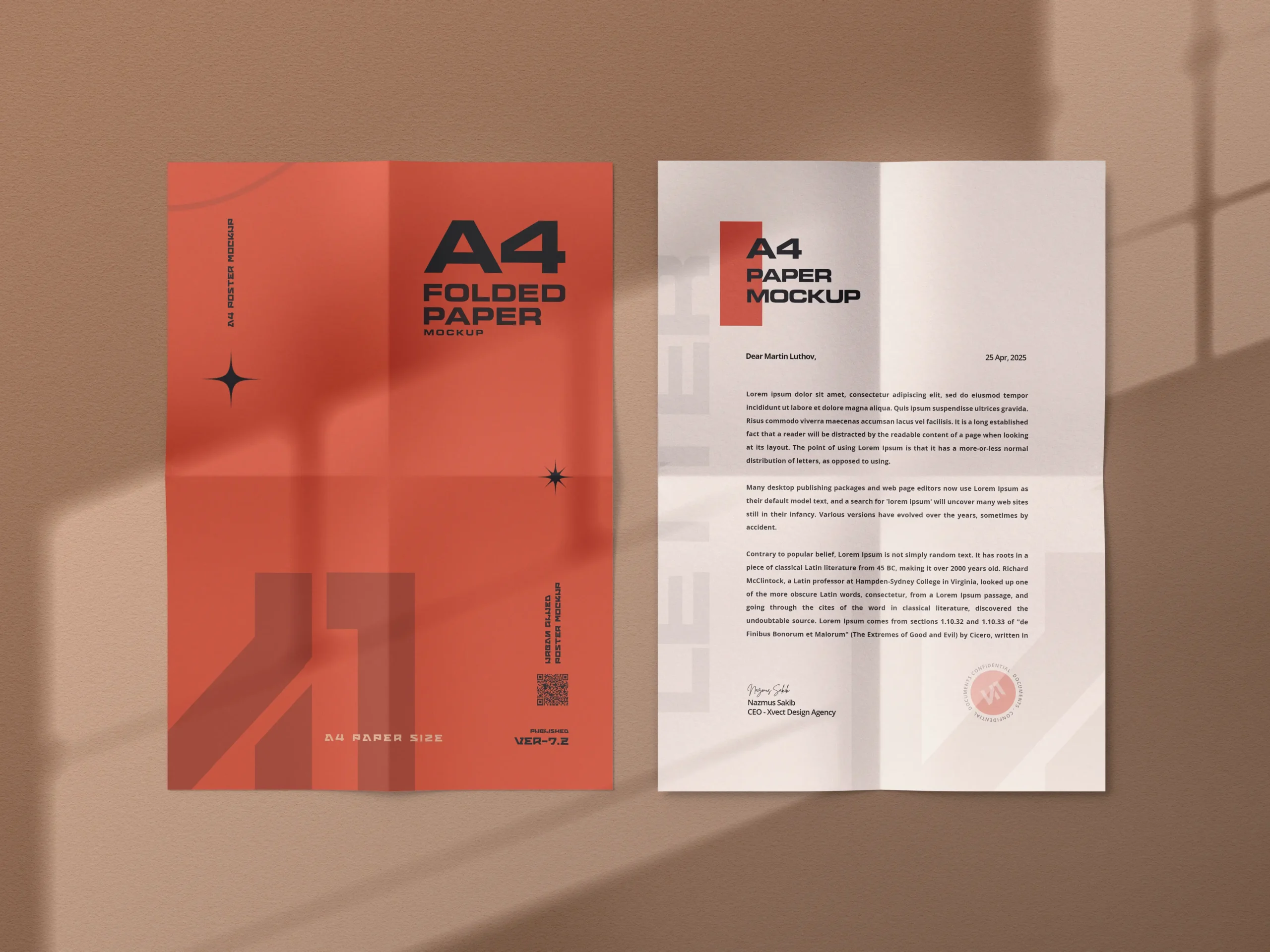 Folded Paper Mockup Set 6 folded paper mockup set 7