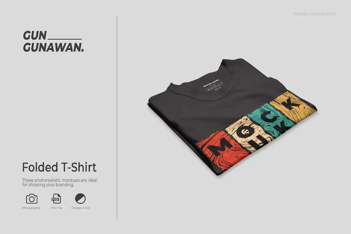 Folded T Shirt Mockup And T Shirt Box Packaging Mockup
