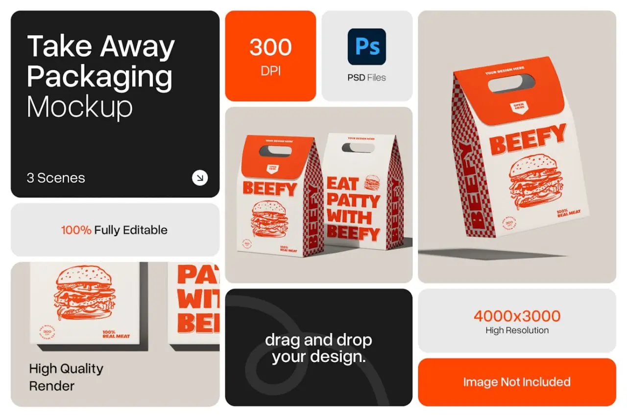 Food Bag Mockup