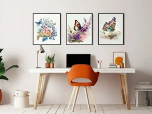 frame mockup office desk style