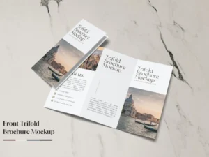 front trifold brochure mockup