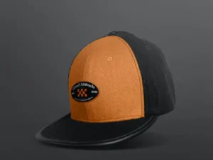 front view cap label mockup