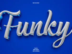 funky 3d editable text effect