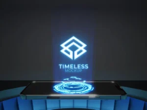 futuristic logo mockup 2