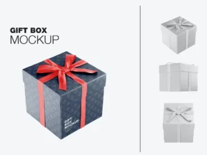 gift box mockup set 2