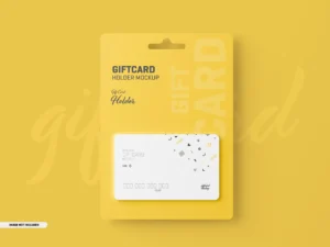 gift card mockup with card holder 1