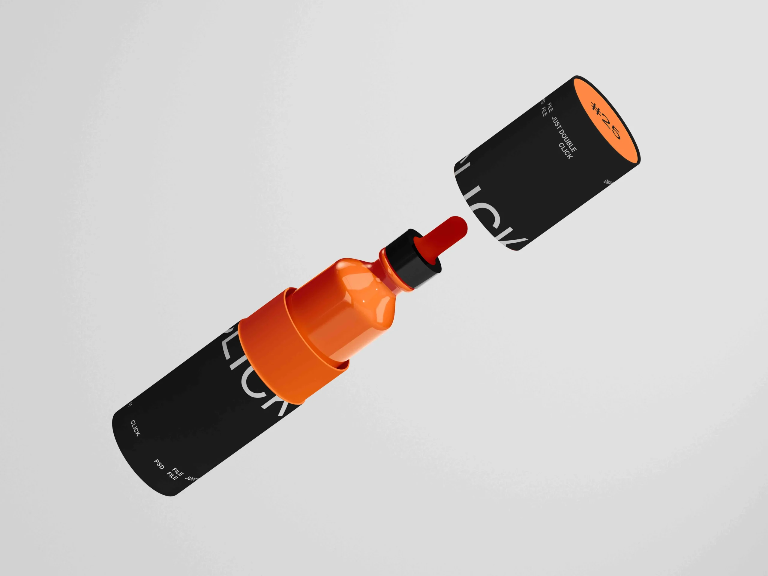 Glass Bottle And Paper Tube Mockup Set 5 glass bottle and paper tube mockup set 5