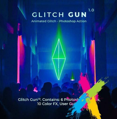 Glitch Gun – Animated Photoshop Action