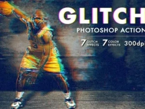 glitch photoshop action k9lugq