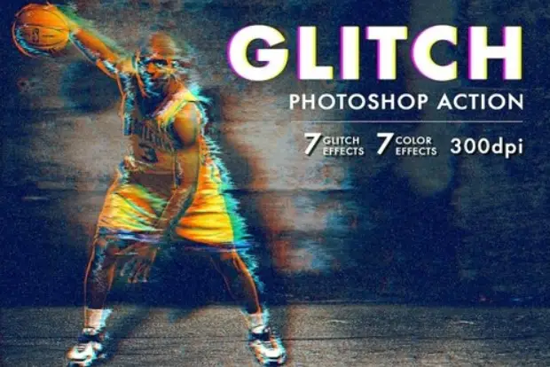 Glitch Photoshop Action