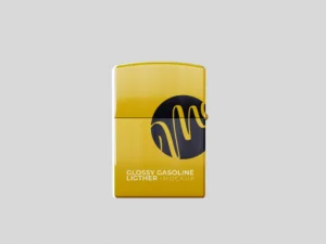 glossy gasoline lighter mockup set 4