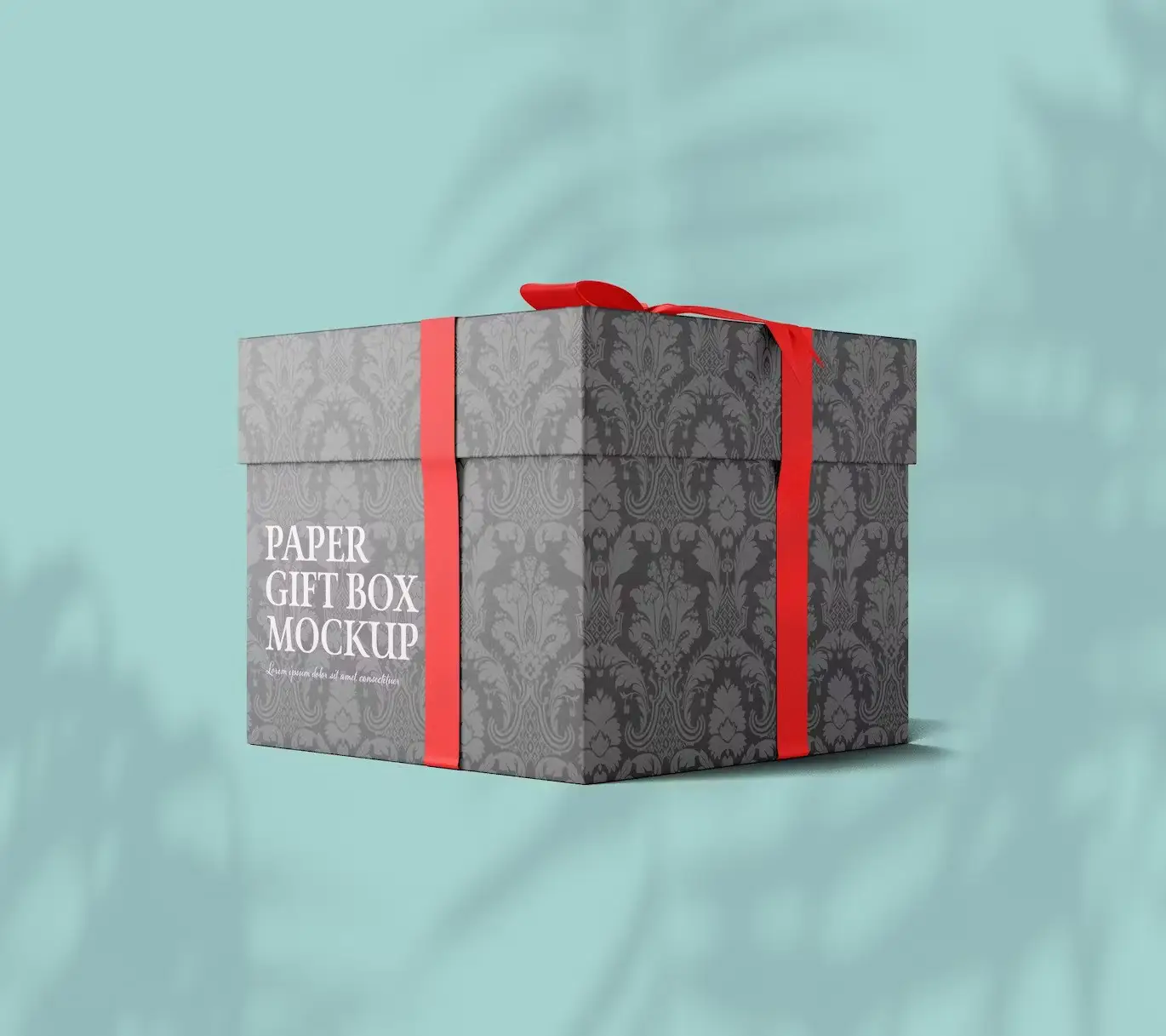 Glossy Gift Box Mockup