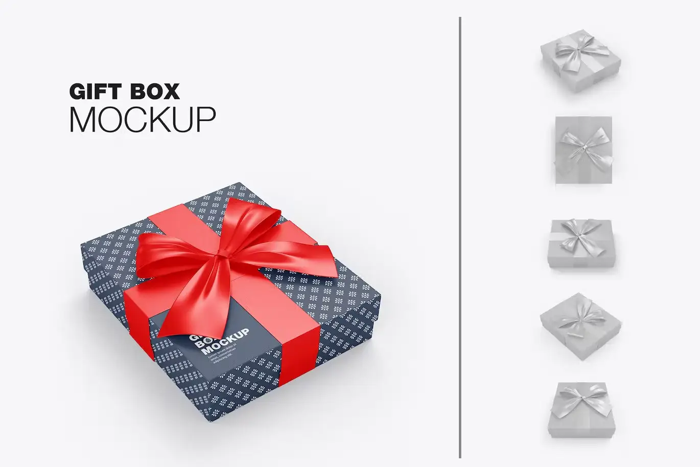 Glossy Gift Box Mockup 6 glossy gift box mockup