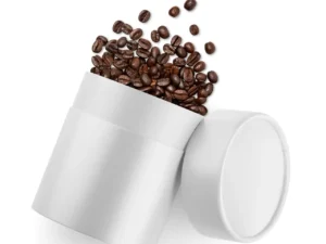 glossy paper tube w coffee mockup
