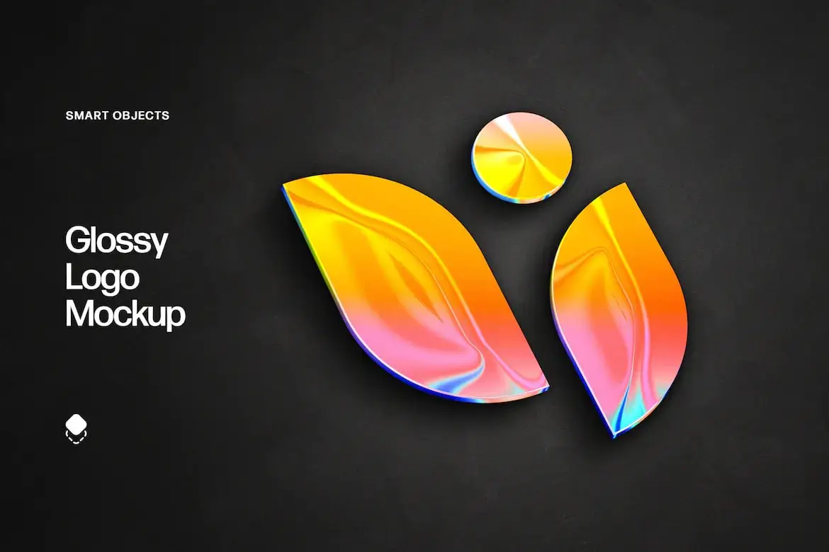 Glossy Slime Logo Mockup