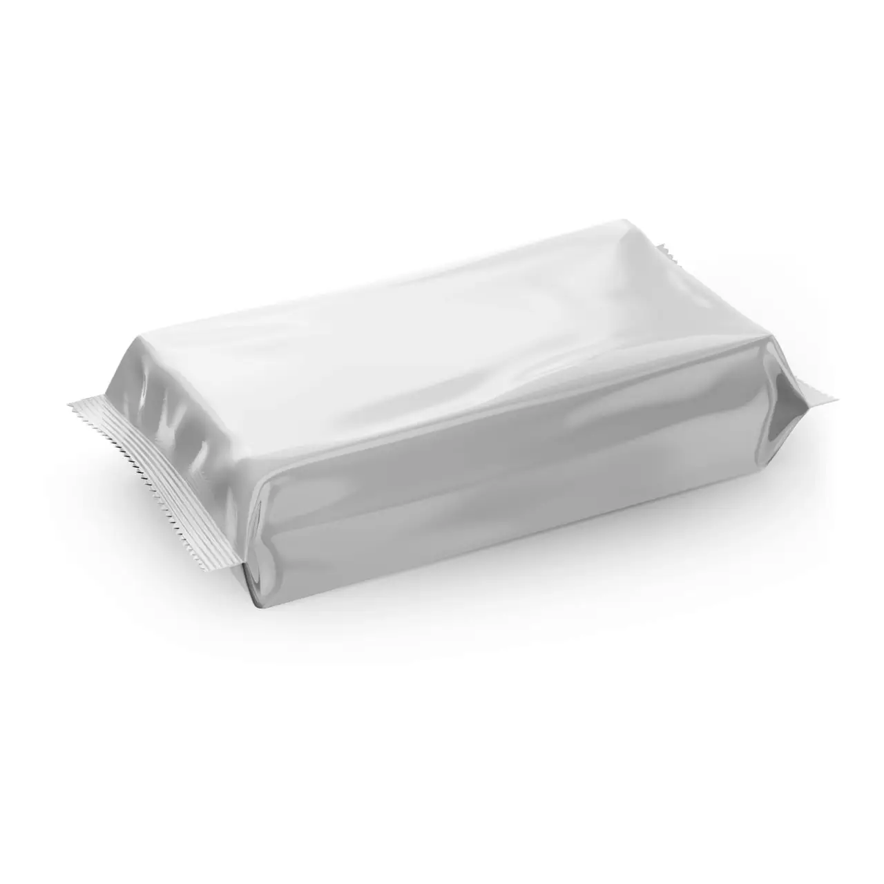 Glossy Snack Pack Mockup (Half Side View)