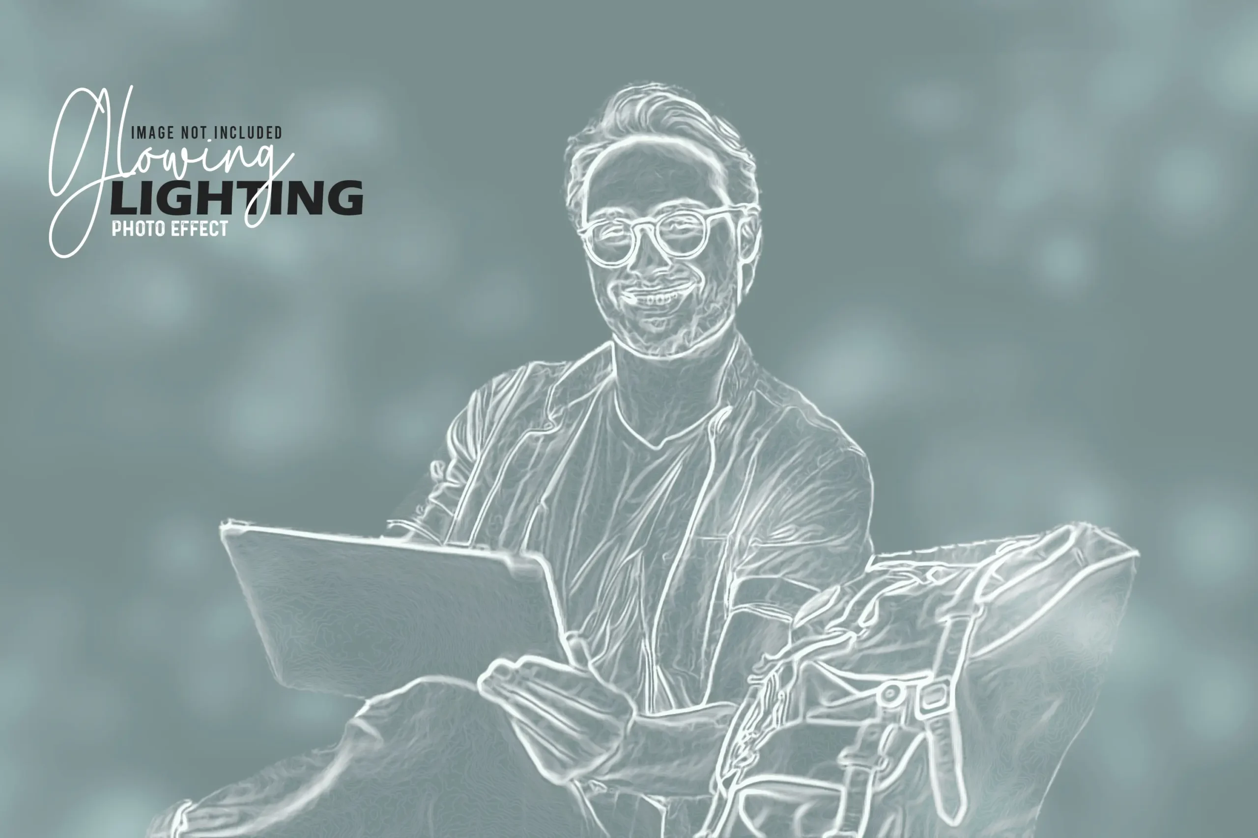 Glowing Lighting Photo Effect Template