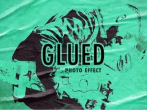glued photo effects for photoshop