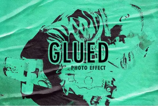 Glued Photo Effects For Photoshop