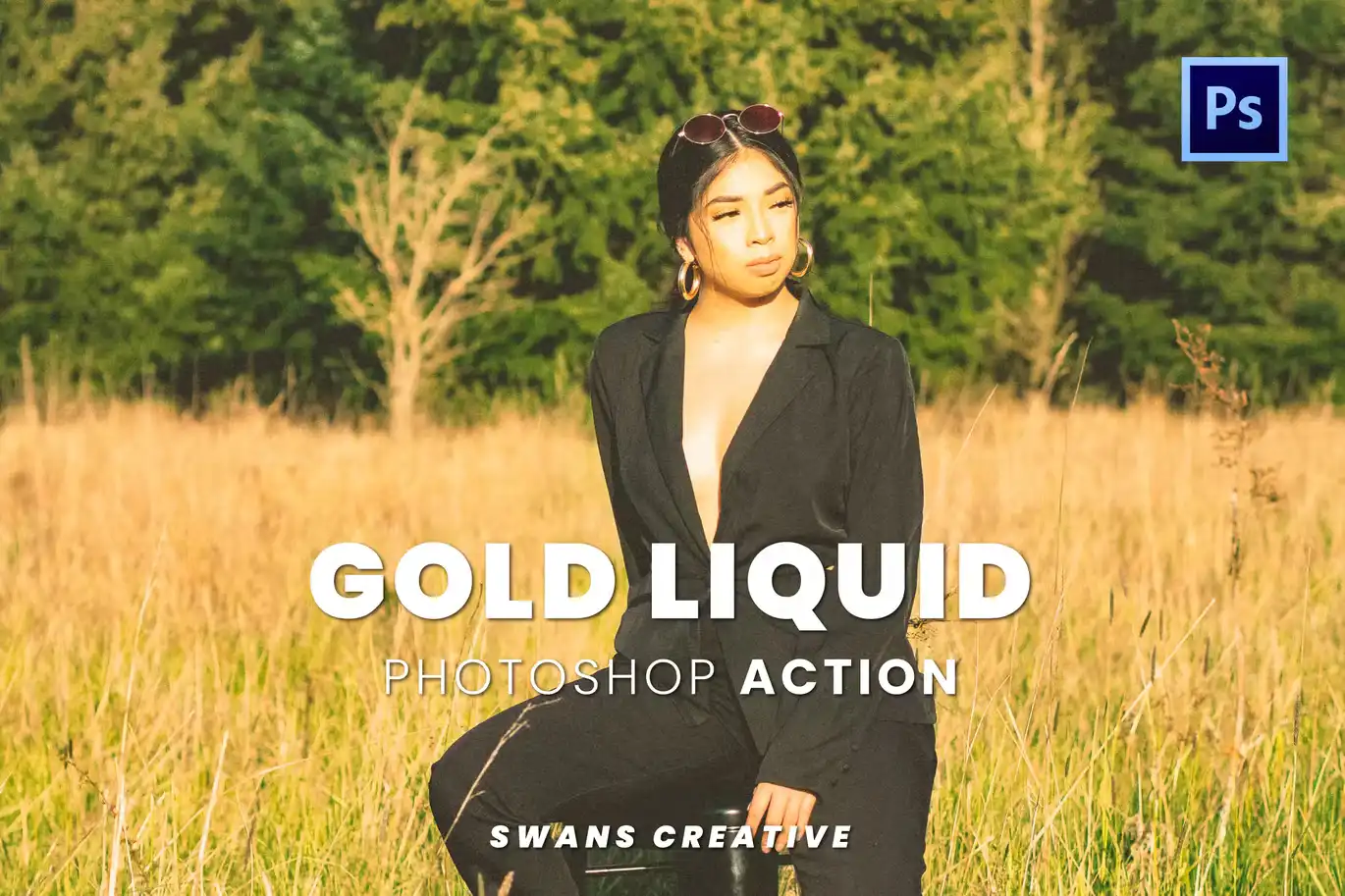 Gold Liquid Photoshop Action 4 gold liquid photoshop action 2