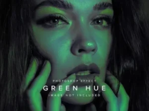 green aura psd photo effect