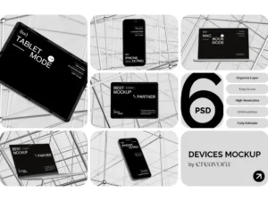 grey abstract device mockups
